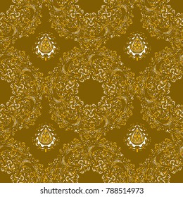 Vector colorful seamless abstract background with floral elements. For wallpaper, pattern fills, web page, surface textures, textile print, wrapping paper.