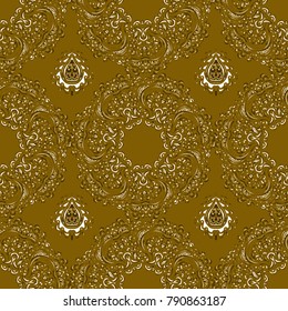 Vector colorful seamless abstract background with floral elements. For wallpaper, pattern fills, web page, surface textures, textile print, wrapping paper.