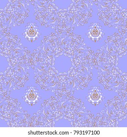 Vector colorful seamless abstract background with floral elements. For wallpaper, pattern fills, web page, surface textures, textile print, wrapping paper.