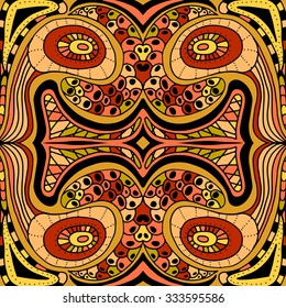 Vector colorful seamless abstract pattern. Doodle vector background. Greeting card design