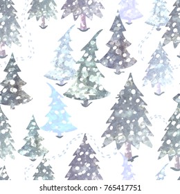 Vector colorful seamless background with Christmas tree. Modern illustration. Can be used for wallpaper, pattern fills, web page, surface textures, textile print, wrapping paper.