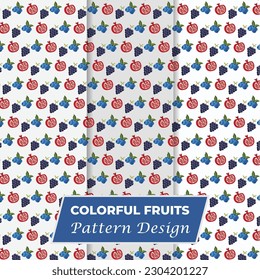 Vector Colorful seamless fruits pattern design for fabric.