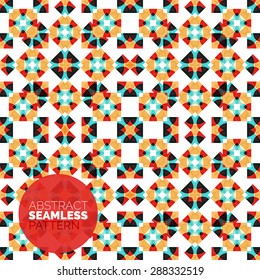 Vector colorful seamless geometric pattern. Modern stylish abstract texture. Background design