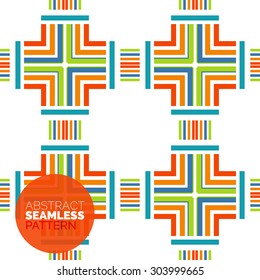 Vector colorful seamless geometric pattern. Modern stylish abstract texture. Background design