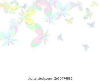 Vector colorful seamless gradient pattern with hearts, flowers and butterflies  Conceptual illustration of freedom and serenity.