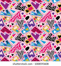 vector colorful seamless pattern abstract basic form isolated in