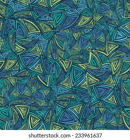 Vector colorful seamless pattern with abstract triangles. Endless background. Ethnic pattern. Vector bright backdrop, graphics pattern. Use for  wallpaper,pattern fills, fabric ,web page background