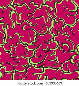 Vector colorful seamless pattern background texture. Ripples, splash, liquid, smooth geometric shapes. Abstract background for design wallpapers, pattern fills, web page backgrounds, surface textures.