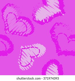 Vector colorful seamless pattern with hearts