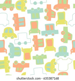 Vector colorful seamless pattern for kids.  Ideal for cards, invitations, baby shower, party,  kindergarten, children room decoration.