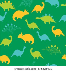Vector colorful seamless pattern for kids with animals.  Ideal for cards, invitations, baby shower, party,  kindergarten, children room decoration.
