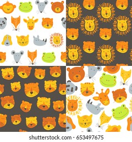 Vector colorful seamless pattern for kids.  Ideal for cards, invitations, baby shower, party,  kindergarten, children room decoration.