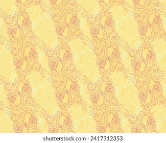 Vector colorful seamless pattern with twisted elements 