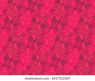 Vector colorful seamless pattern with twisted elements 