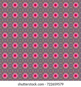 Vector colorful seamless print design in neutral, blue and red colors.