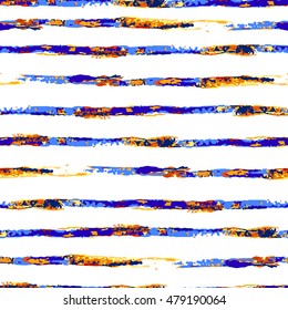 Vector colorful seamless striped pattern in watercolor style. Can be used for wallpaper, pattern fills, web page, surface textures, textile print, wrapping paper.