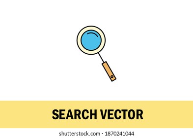 Vector of Colorful search icon. Isolated on white background. For designer.