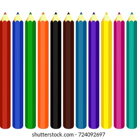 A vector colorful set of crayons on isolated on white background - 