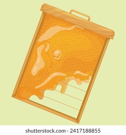 Vector colorful set of honey symbols. cartoon illustration