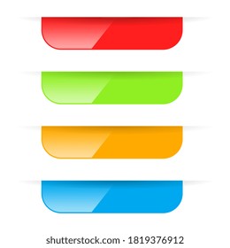 Vektorfarbige Reihe moderner Labels