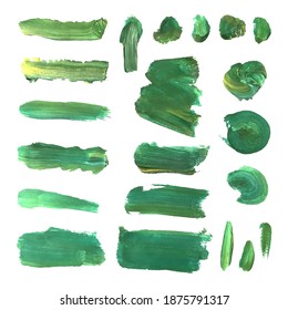 Vector colorful set with oil paint spot background, texture hand drawn illustration. Use it as element for design greeting card, poster, banner, Social Media post, invitation, graphic design
