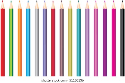 Vector colorful set pencil