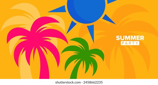 Ilustración abstracta de la forma colorida del Vector para el diseño del fondo del partido del verano