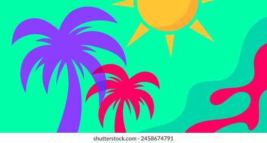 Ilustración abstracta de la forma colorida del Vector para los diseños del fondo del partido del verano