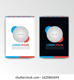vector colorful shapes flyer template, brochure design