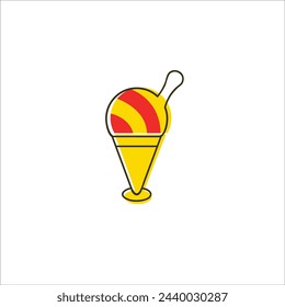 vector colorful shaved ice illustration, suitable for wall decoration, table stickers, etc