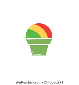 vector colorful shaved ice illustration, suitable for wall decoration, table stickers, etc