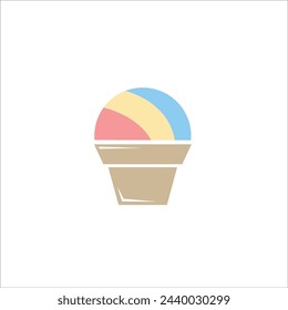 ilustración vectorial de hielo rasurado colorido, adecuado para decoración de paredes, pegatinas de mesa, etc