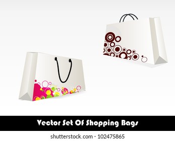 Vector colorful shopping bags set