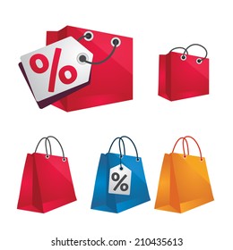 vector colorful shopping package