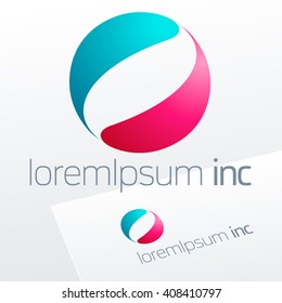 Vector colorful sign. Logo for Business, Technology, Corporation.