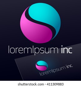 Vector colorful sign. Logo for Business, Technology, Corporation.