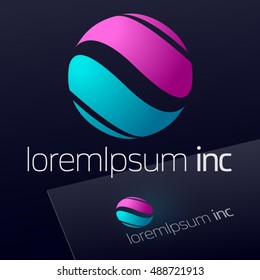 Vector colorful sign. Logo for Business, Technology, Corporation.