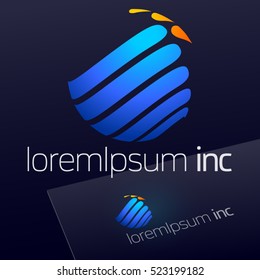 Vector colorful sign. Logo for Business, Tourism, Travel