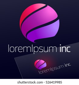 Vector colorful sign. Logo for Business, Technology, Corporation.