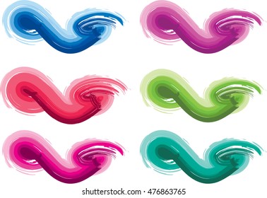 vector colorful sign set
