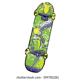 Vector colorful skateboard sport