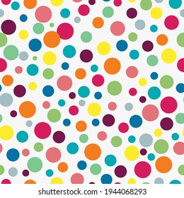 Fondo del patrón de los círculos pequeños y grandes de color vectorial