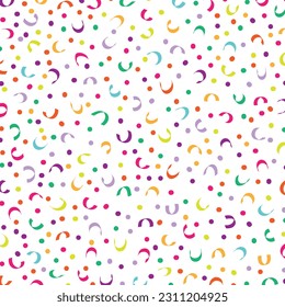 Pequeños semicírculos de color vectorial y fondo de puntos