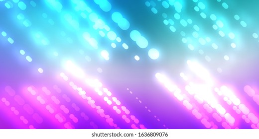 Vector colorful smooth background with blurred lights. Neon spots in rainbow gamma. Glowing bright wallpaper.