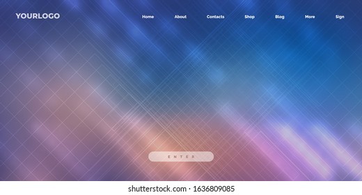 Vector colorful smooth background with blurred lights. Blue and violet pink gamma for use in web design landing pages or printing.