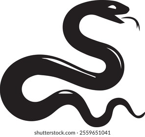 vector colorful snake silhouette drawings