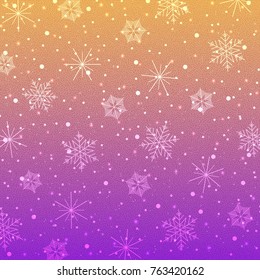 Vector colorful snowflakes  background. Snowflake vector. Christmas decoration effect.