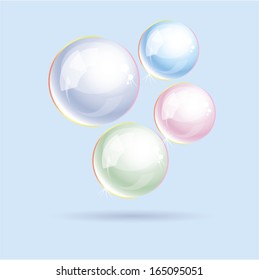 vector colorful soap bubbles 