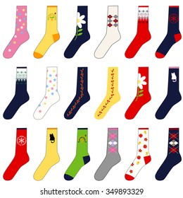vector colorful socks