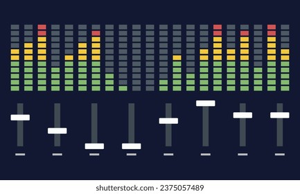 Vector colorful sound wave equalizer vector design.
